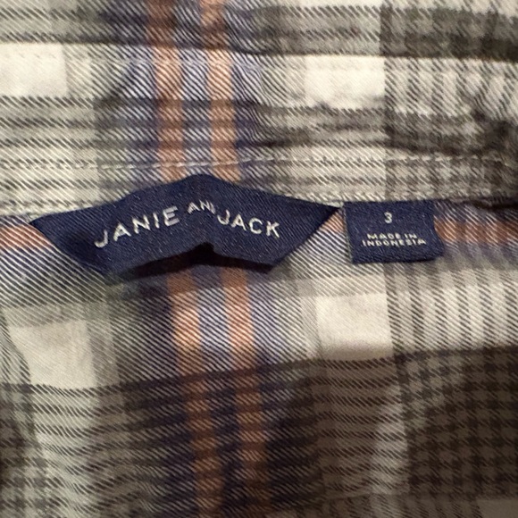 Janie and Jack Checkered Flannel Shirt - Picture 2 of 3